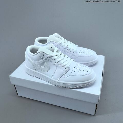 Air Jordan 1 Low Triple White AIR JORDAN 1 Aj1 Lifestyle (BS-66602)