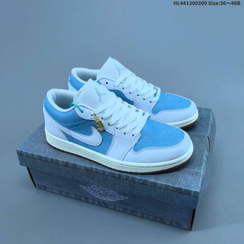 Air Jordan 1 Low Worn Blue AIR JORDAN 1 Aj1 Lifestyle (BS-66581)