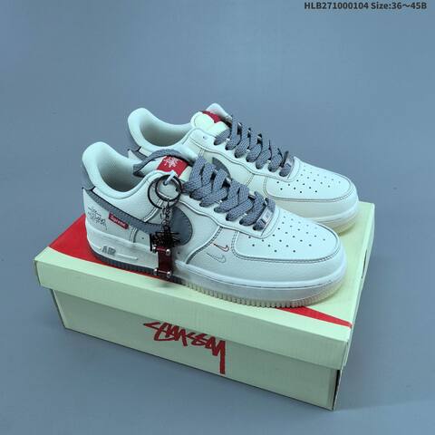 Nike Air Force 1 07 LV8 Off White Navy Red Black EU 36-45 Sneaker - Unisex (BS-62244)