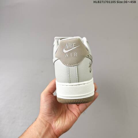 Nike Air Force 1 07 XJ9168 004 Light Grey Off White Brown White EU 36 45 Sneaker EU 36-45 - Unisex (BS-63882)