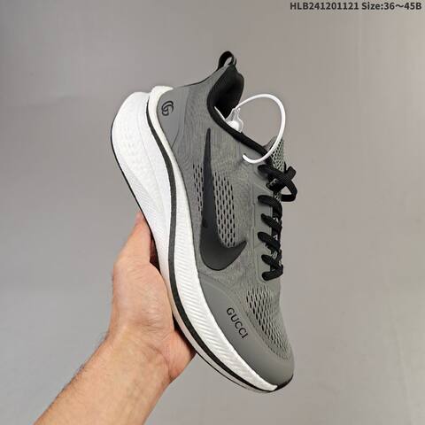Nike DIY ZOOM AIR LJ7701-002 Grey Black White EU 36-45 Running Shoe - Unisex (BS-63347)