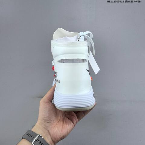 Nike React Hyperdunk Flyknit Off-White The Ten White Black Red Clear EU 38-46 Basketball Shoe - Unisex (BS-60774)