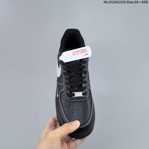 Nike Air Force 1 07 LV8 Black Silver White EU 36-45 Sneaker - Unisex (BS-62411)