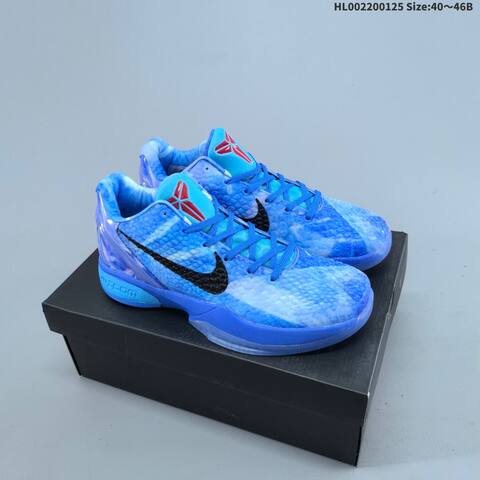 Nike Zoom Kobe 6 Protro Blue Light Blue Black Red EU 40-46 Basketball Shoe - Men's (BS-61767)