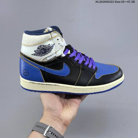 Union LA x Fragment Design x Air Jordan 1 Retro High OG Sport Royal A Lifestyle (BS-66471)
