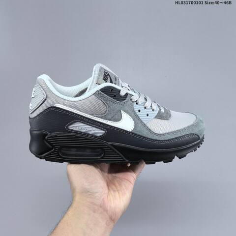 Nike Air Max 90 Grey Black White Red Navy EU 40-46 Running Shoe - Men's (BS-62278)