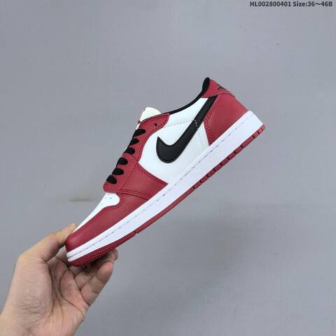 Air Jordan 1 Low OG Black Muslin Varsity Red Replica AIR JORDAN 1 Aj1 Lifestyle (BS-66369)