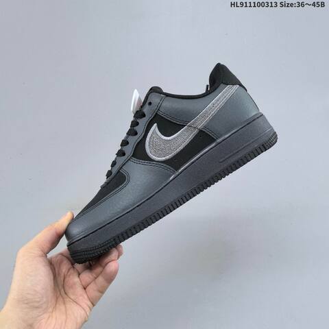 Nike Air Force 1 07 IB6842-002 Black Dark Grey Silver EU 36-45 Sneaker - Unisex (BS-61335)