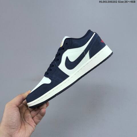 Air Jordan 1 Low Obsidian Suede AIR JORDAN 1 Aj1 Lifestyle (BS-66720)