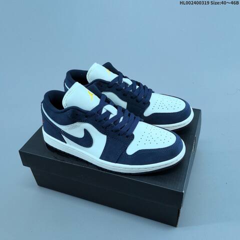 Air Jordan 1 Low Obsidian Suede AIR JORDAN 1 Aj1 Lifestyle (BS-66496)