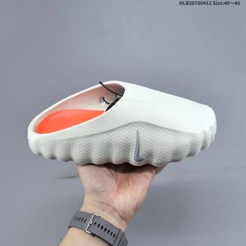 Nike 001 HQ4307 Black White Grey Orange EU 40-45 Slides - Men's (BS-60804)