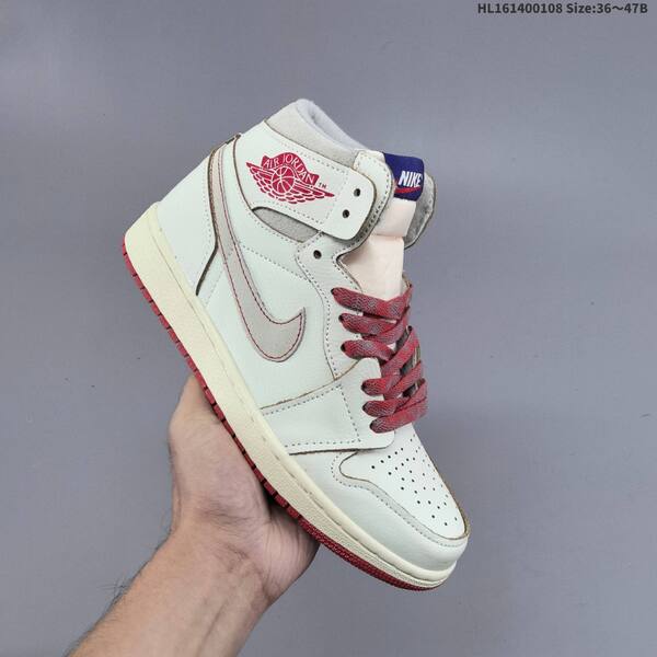 Nike Air Jordan 1 Retro High white/grey/red 36-47 basketball