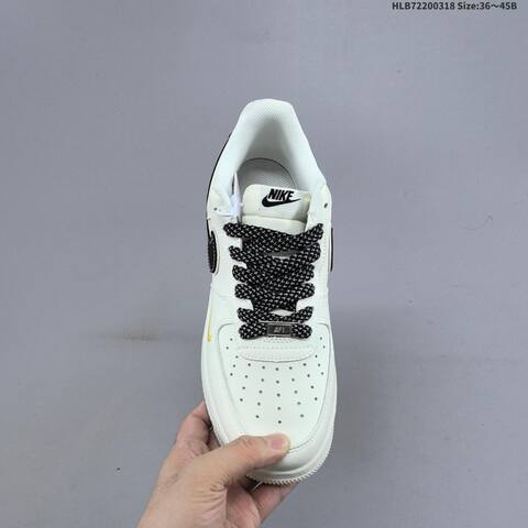 Nike Air Force 1 07 LV8 Off White Black Gold EU 36-45 Sneaker - Unisex (BS-61278)