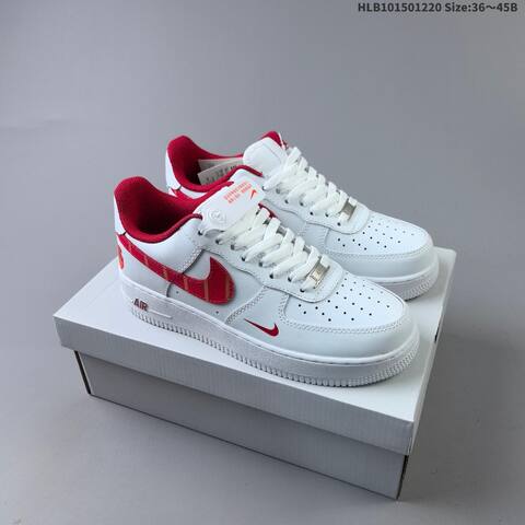 Nike Air Force 1 07 CW2288-111 White Teal Red Grey EU 36-45 Sneaker - Unisex (BS-62549)