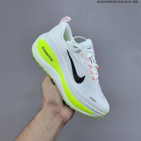 Nike Vomero Plus ReactX Air Zoom White Black Neon Yellow Orange Dark Grey White EU 35 5-46 Running Shoe - Unisex (BS-61543)