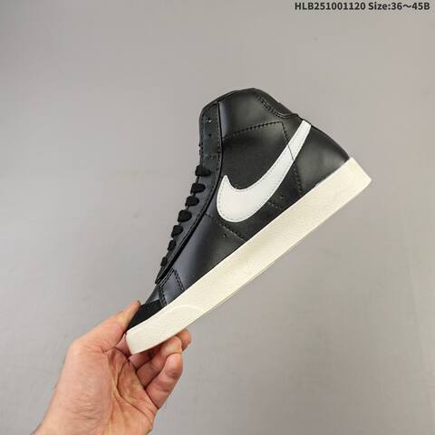 Nike Blazer Mid 77 Suede Black White Sail Yellow EU 36-45 Skate Shoe - Unisex (BS-63378)