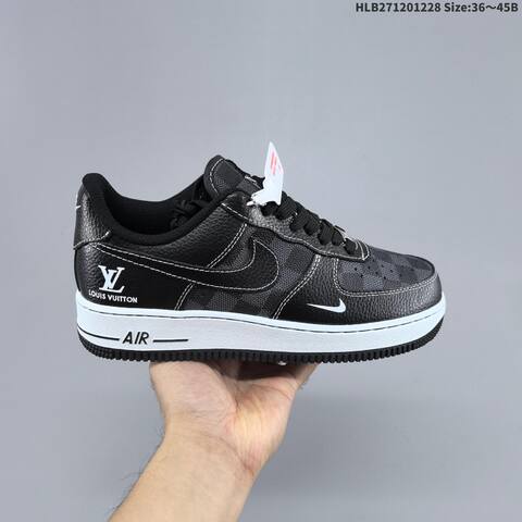 Nike Air Force 1 07 LV8 Black Grey White EU 36-45 Sneaker - Unisex (BS-62364)