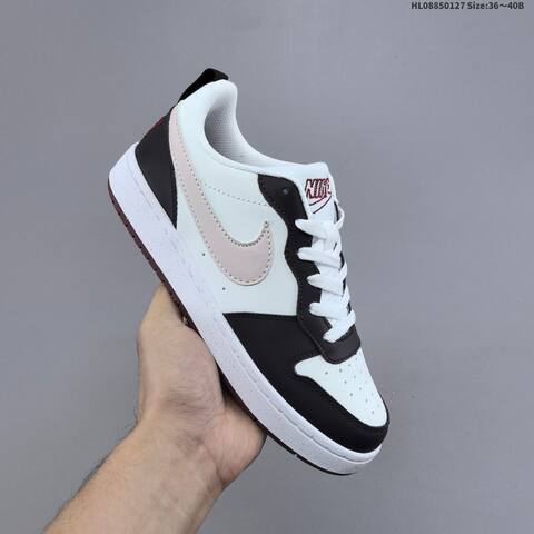 Nike Court Borough Low Black White Light Grey EU 36-40 Skate Shoe - Unisex (BS-61720)