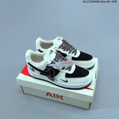 Nike Air Force 1 07 Off White Black Silver EU 36-45 Sneaker - Unisex (BS-60865)