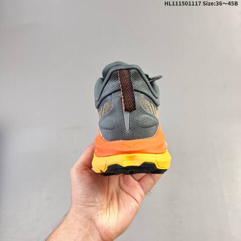 HOKA ONE ONE Mafate Speed 4 Grey Orange Yellow Black EU 36-45 Trail Shoe Trail Running Sneakers - Unisex (BS-69477)