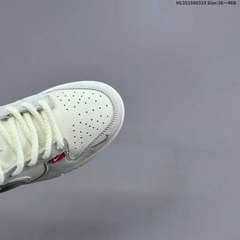 Nike SB Dunk Low The North Face Off White Light Grey Dark Grey Red EU 36-46 Skate Shoe - Unisex (BS-61251)