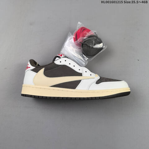 Travis Scott x Air Jordan 1 Low Reverse Mocha 3 0 AIR JORDAN 1 Aj1 Lifestyle (BS-67428)