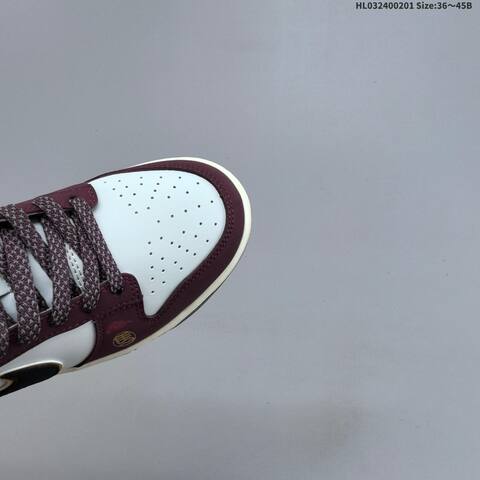 Nike Dunk SB Low Burgundy White Black Gold EU 36-45 Skate Shoe - Unisex (BS-61595)