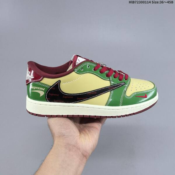 Nike Air Jordan 1 Low white/varsity red 36~45 casual