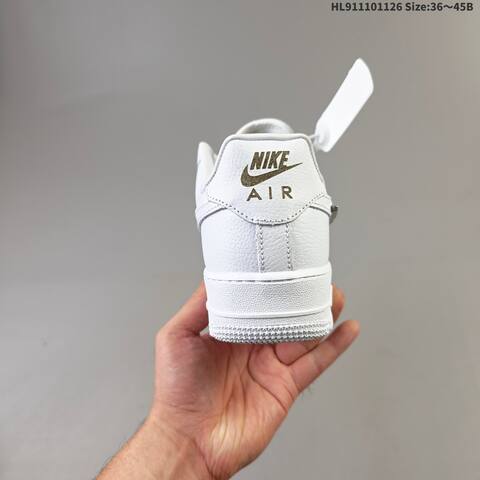 Nike Air Force 1 07 White Metallic Silver Gold EU 36-45 Sneaker - Unisex (BS-63034)