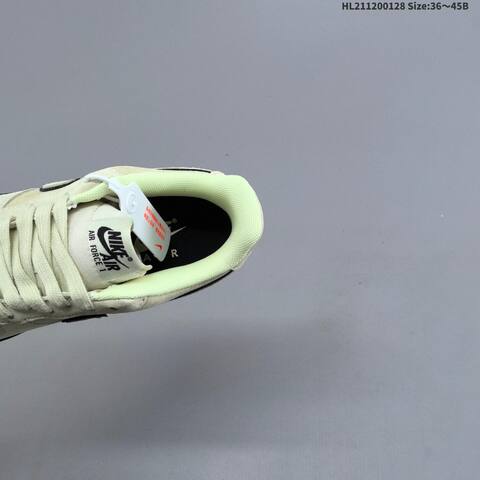 Nike Air Force 1 07 Light Beige Black Neon Green EU 36-45 Sneaker - Unisex (BS-61704)