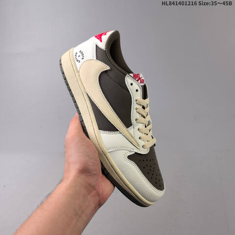 AIR JORDAN Travis Scott x Air Jordan 1 Reverse Mocha AJ1 1 TS Lifestyle (BS-67419)