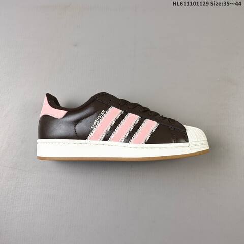 Adidas Superstar Brown Pink White Gum EU 35-44 Skate Shoe - Unisex (BS-65400)