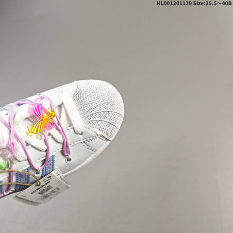 Adidas Superstar 2 White Light Blue Pink Purple Green EU 35 5-40 Skate Shoe - Unisex (BS-65398)