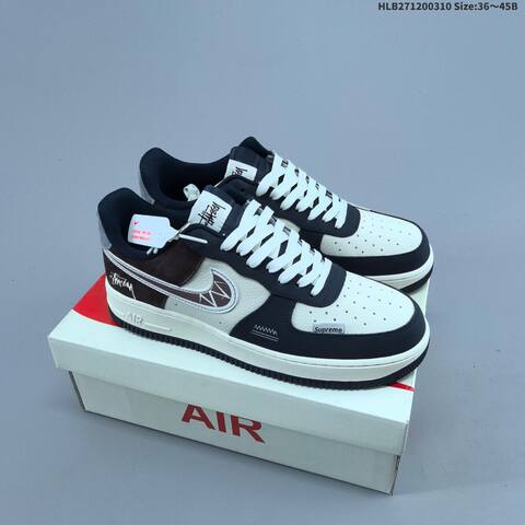 Nike Air Force 1 07 Low White Olive Green Dark Green EU 36-45 Sneaker - Unisex (BS-61386)
