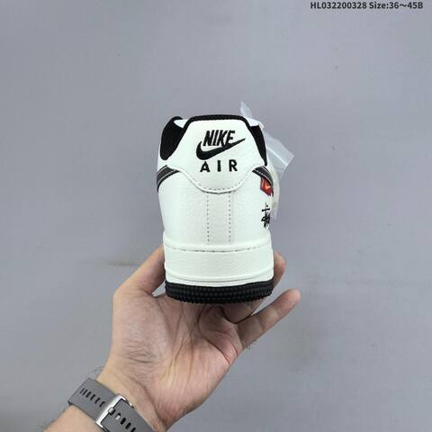 Nike Air Force 1 07 Low Off White Black Red Yellow EU 36-45 Sneaker - Unisex (BS-61066)