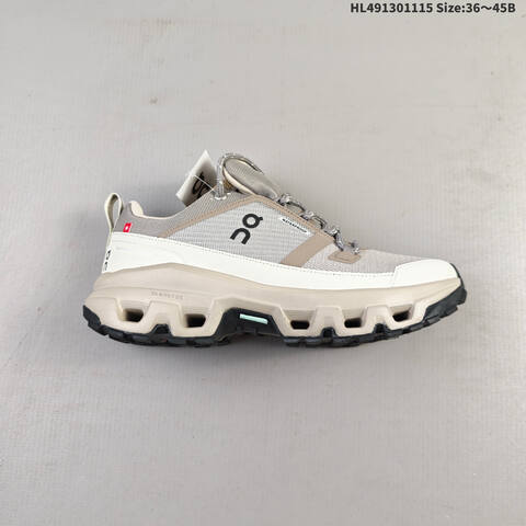 On Running Cloudrock Low WP Khaki Beige Off White Black EU 36-45 Trail Shoe Trail Running Sneakers - Unisex (BS-69813)