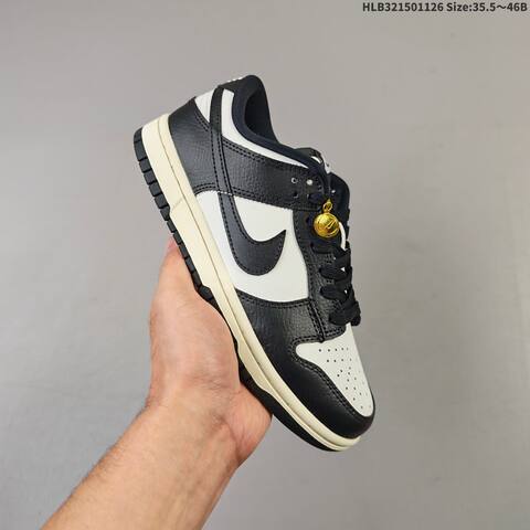 Nike Dunk Low Black White Sail EU 35 5-46 Skate Shoe - Unisex (BS-63037)