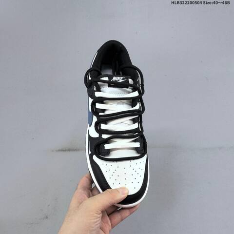 Nike SB Dunk Low Retro DIY Remake Black White Slate Blue EU 40-46 Skate Shoe - Men's (BS-60528)