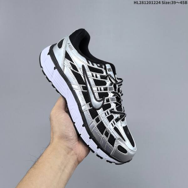 Nike P-6000 black silver white blue EU 39-45 running shoe