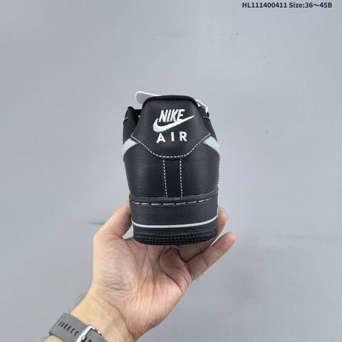 Nike Air Force 1 07 Black Silver EU 36-45 Sneaker - Unisex (BS-60813)