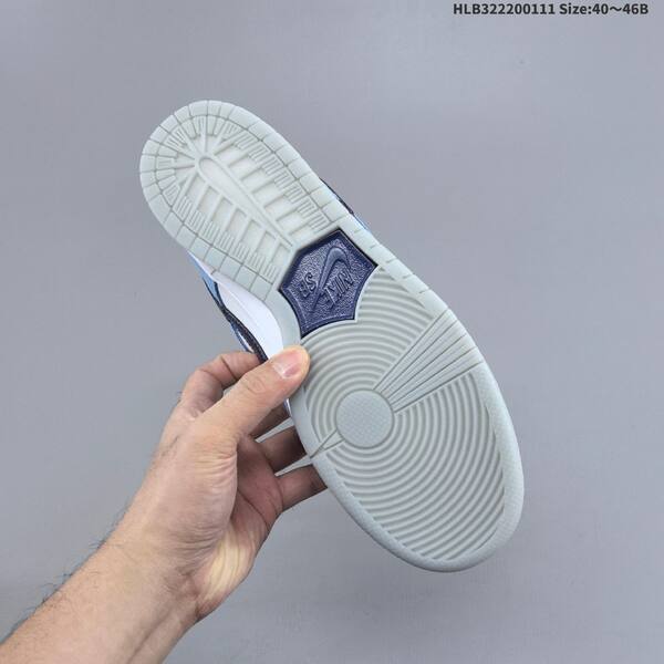 Nike SB Dunk Low Pro white light blue navy blue grey EU 40-46 skate shoe