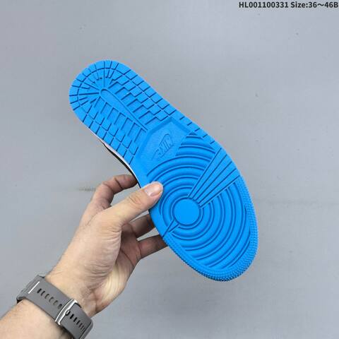 Air Jordan 1 Low OG Black And Dark Powder Blue AIR JORDAN 1 Aj1 Lifestyle (BS-66378)