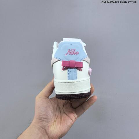 Nike Air Force 1 07 LV8 IQ4937-161 Off White Light Pink Light Blue Black EU 36-45 Sneaker - Unisex (BS-61524)