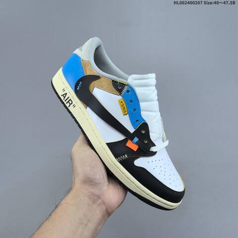 Travis Scott x Off White x Air Jordan 1 Low AIR JORDAN 1 Aj1 Lifestyle (BS-66670)
