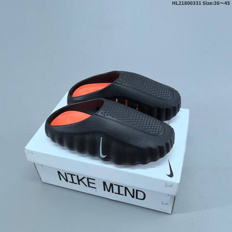 Nike Mind 001 Recovery Slide Off White Black Orange Grey EU 36-45 Slides - Unisex (BS-61015)