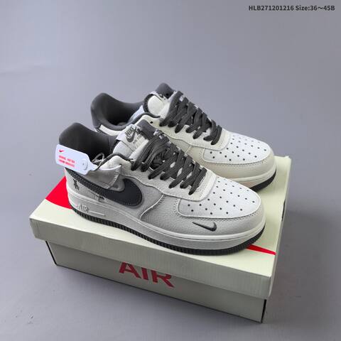 Nike Air Force 1 07 White Black Grey Dark Green EU 36 45 Skate Shoe EU 36-45 - Unisex (BS-62650)