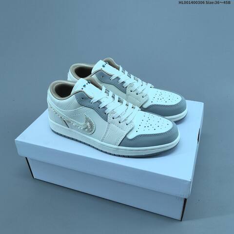 Air Jordan 1 Low Soft Pearl WMNS AIR JORDAN 1 Aj1 Lifestyle (BS-66614)