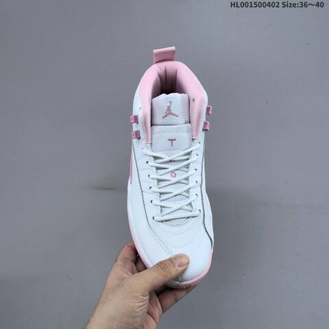A Air Jordan 12 Retro Pearl Pink AIR JORDAN 12 Aj12 Lifestyle (BS-66358)