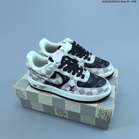 Nike Air Force 1 07 Low Brown Beige White Black EU 36-45 Sneaker - Unisex (BS-61356)