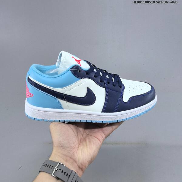 Jordan Air Jordan 1 Low white/light blue/navy/gray 36~46B lifestyle